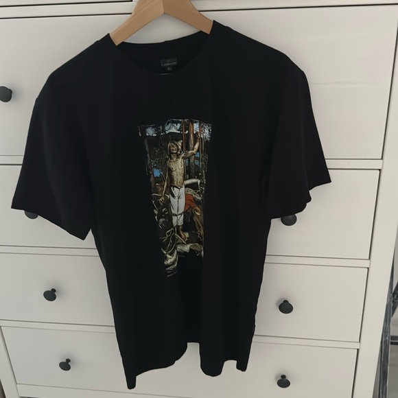 R Collection Black Graphic T-Shirt Vintage Finnish Design Size L - Picture 2 of 7